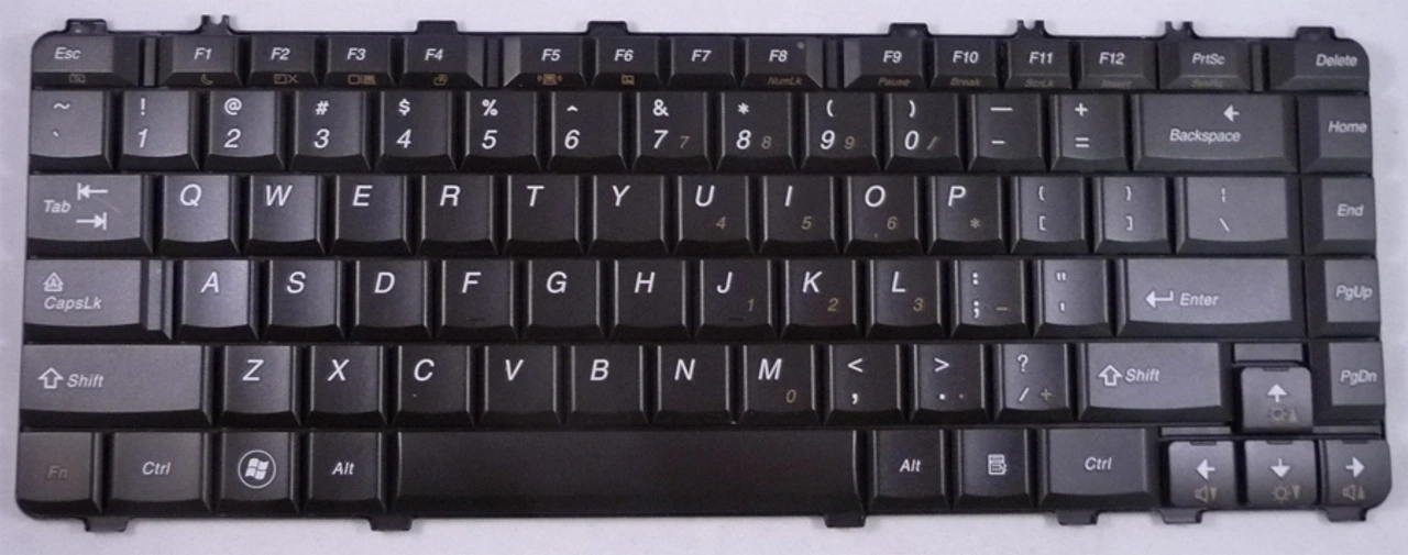 Black replacement keyboard for lenovo y series y450aw laptop