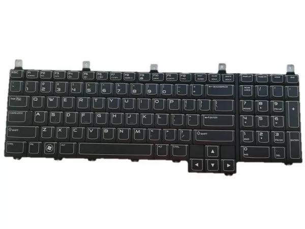 Dell alienware m17xr2 featuring a backlit keyboard