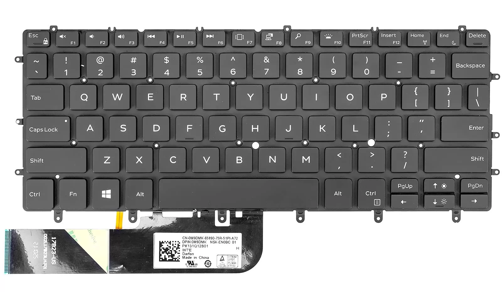 Dell xps 9380 laptop with backlit keyboard
