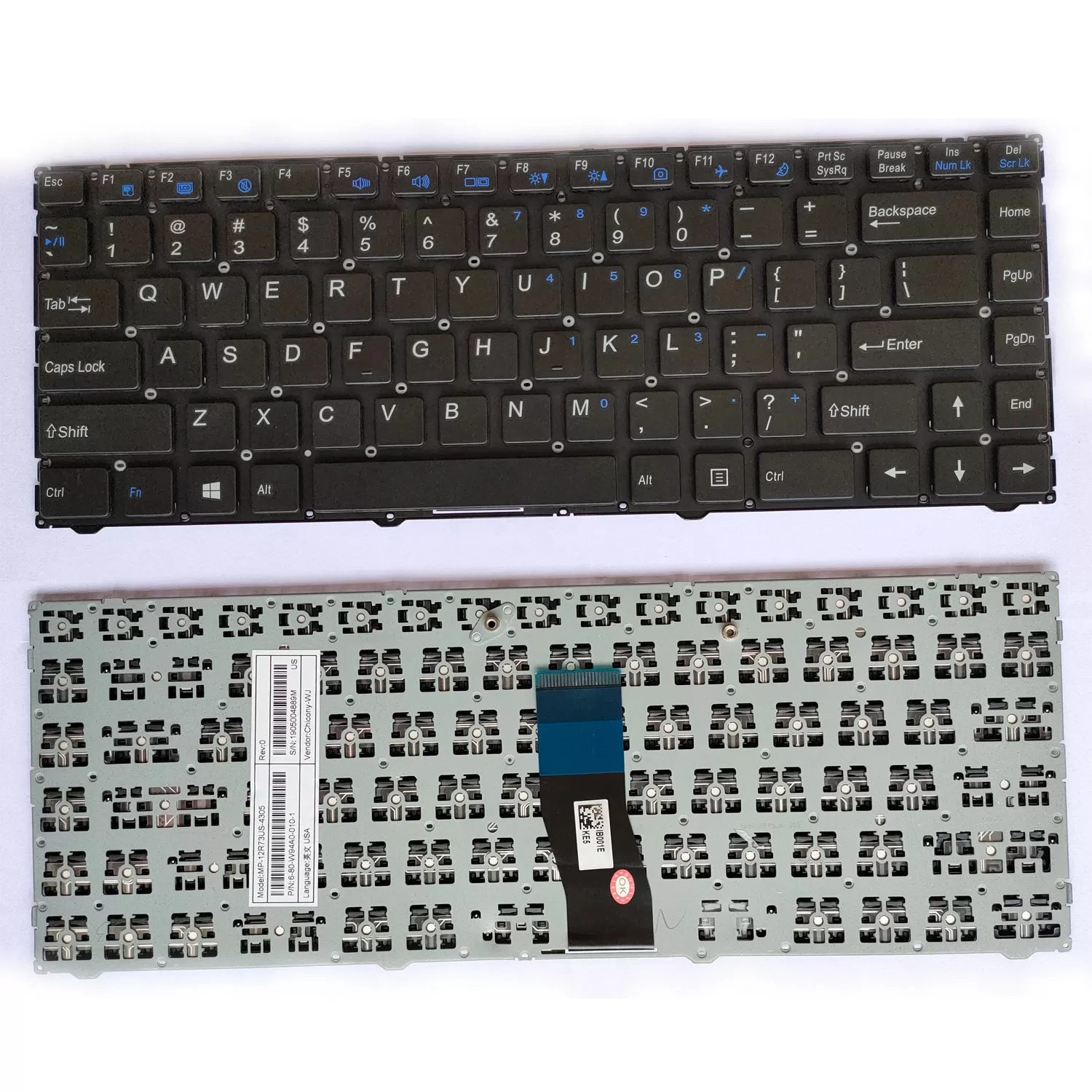 Keyboard for clevo w940 w940su w940tu series laptops