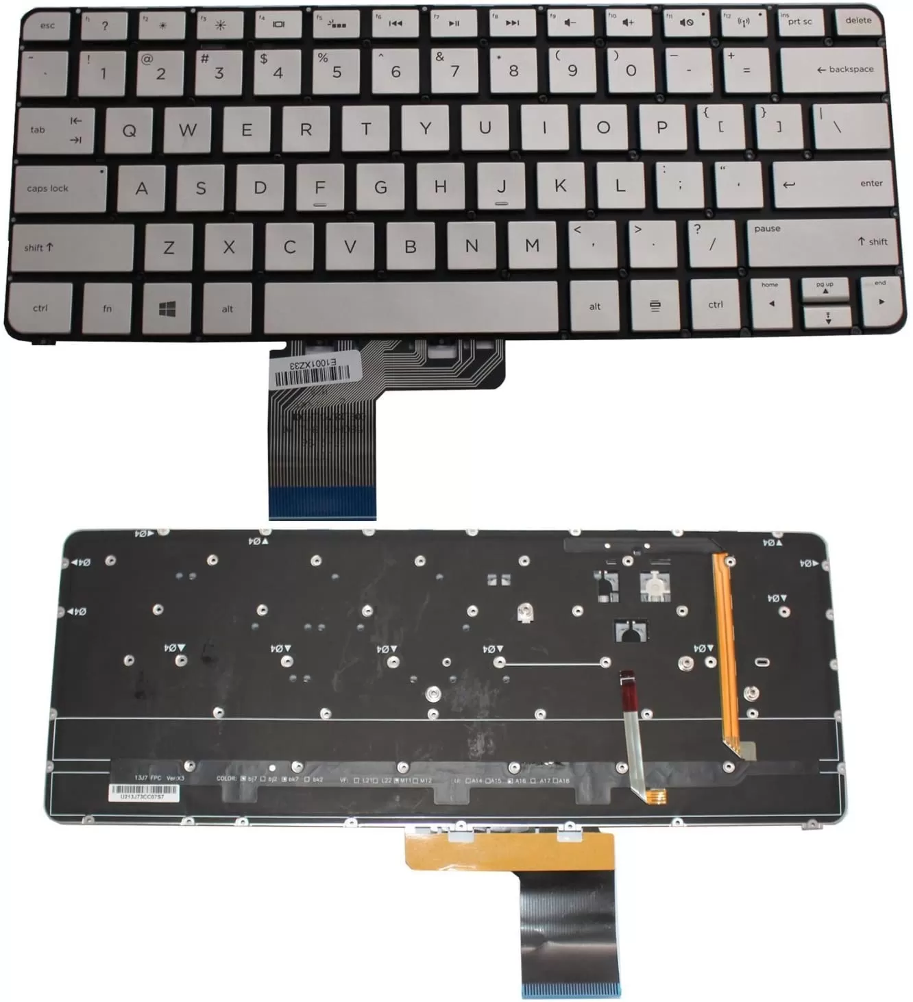Keyboard for hp spectre 13-3000 series laptops, including 13-3010dx and 13-3018ca models