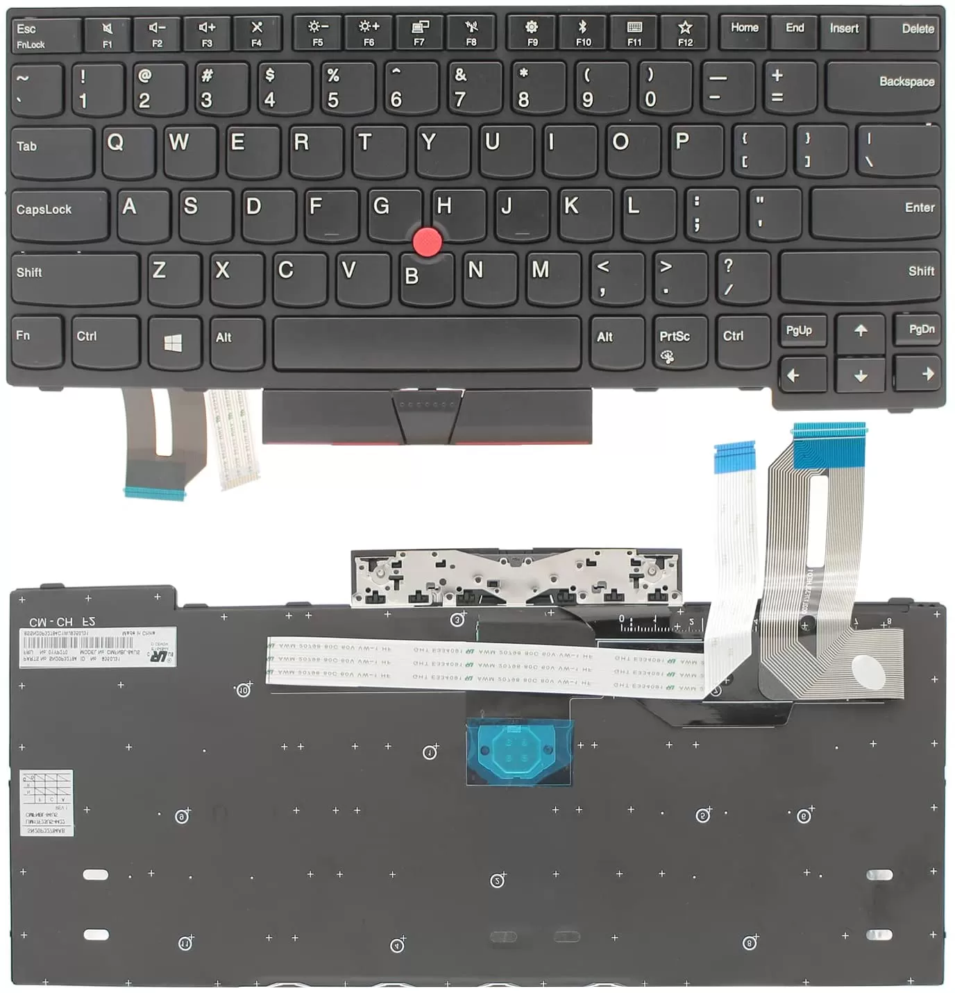 Keyboard for lenovo thinkpad e480, e485, l480, l380, t480s