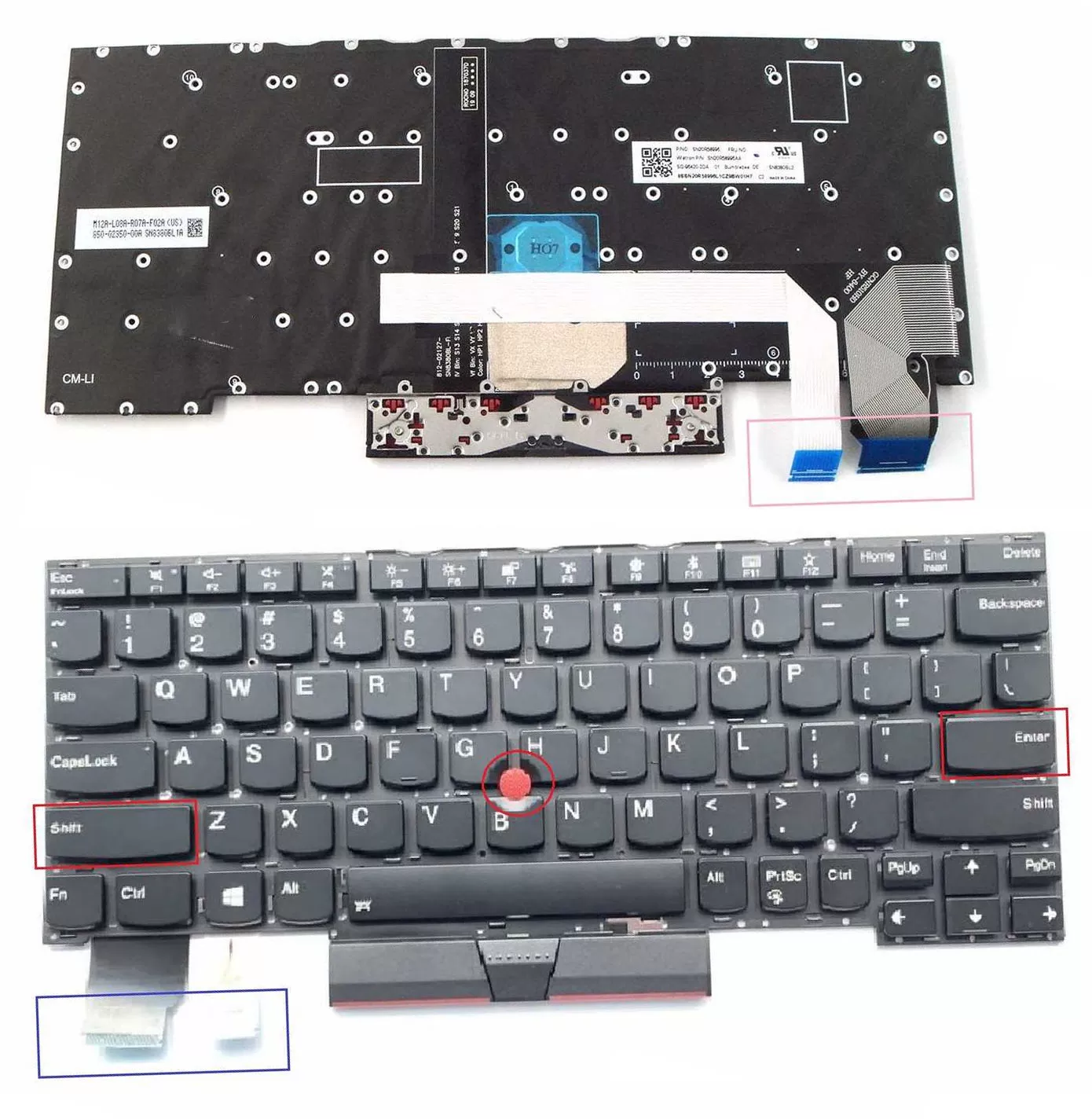 Keyboard for lenovo thinkpad x390 yoga 13. 3-inch and x395 laptops