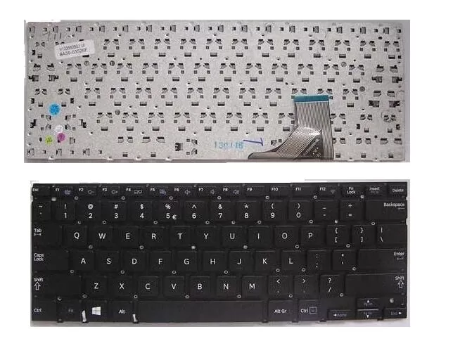 Keyboard for samsung np530u3b, np530u3c, np532u3c, np535u3c, np540u3c, np532u3x, np530u3x, np542u3x, np535u3x laptops