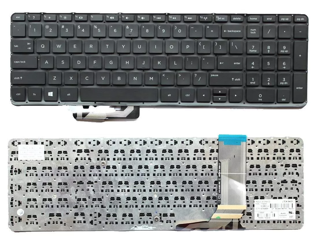 Keyboard replacement for hp envy 15-j touchsmart laptop (frameless)