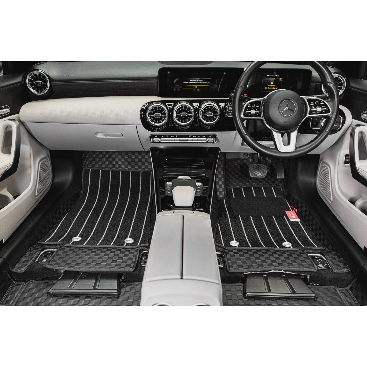 Luxury florino floor mats for audi a3 2014-2022 - black color