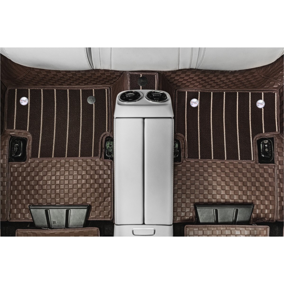 Luxury florino floor mats for audi a3 2014-2022 - coffee color