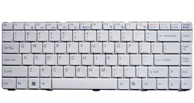 White keyboard for sony vaio nr ns series