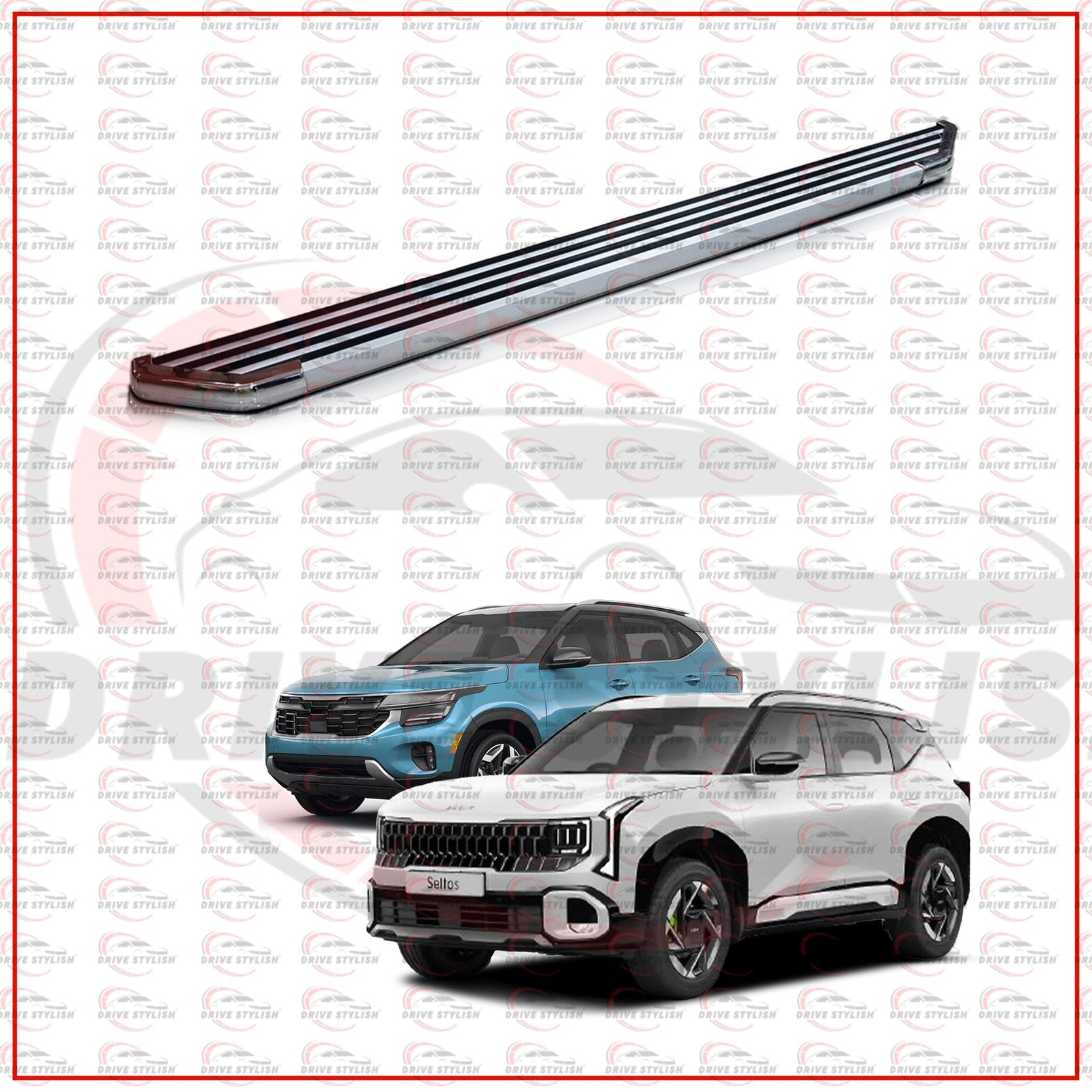 Side foot stepper for kia seltos 2026 onwards zebra design