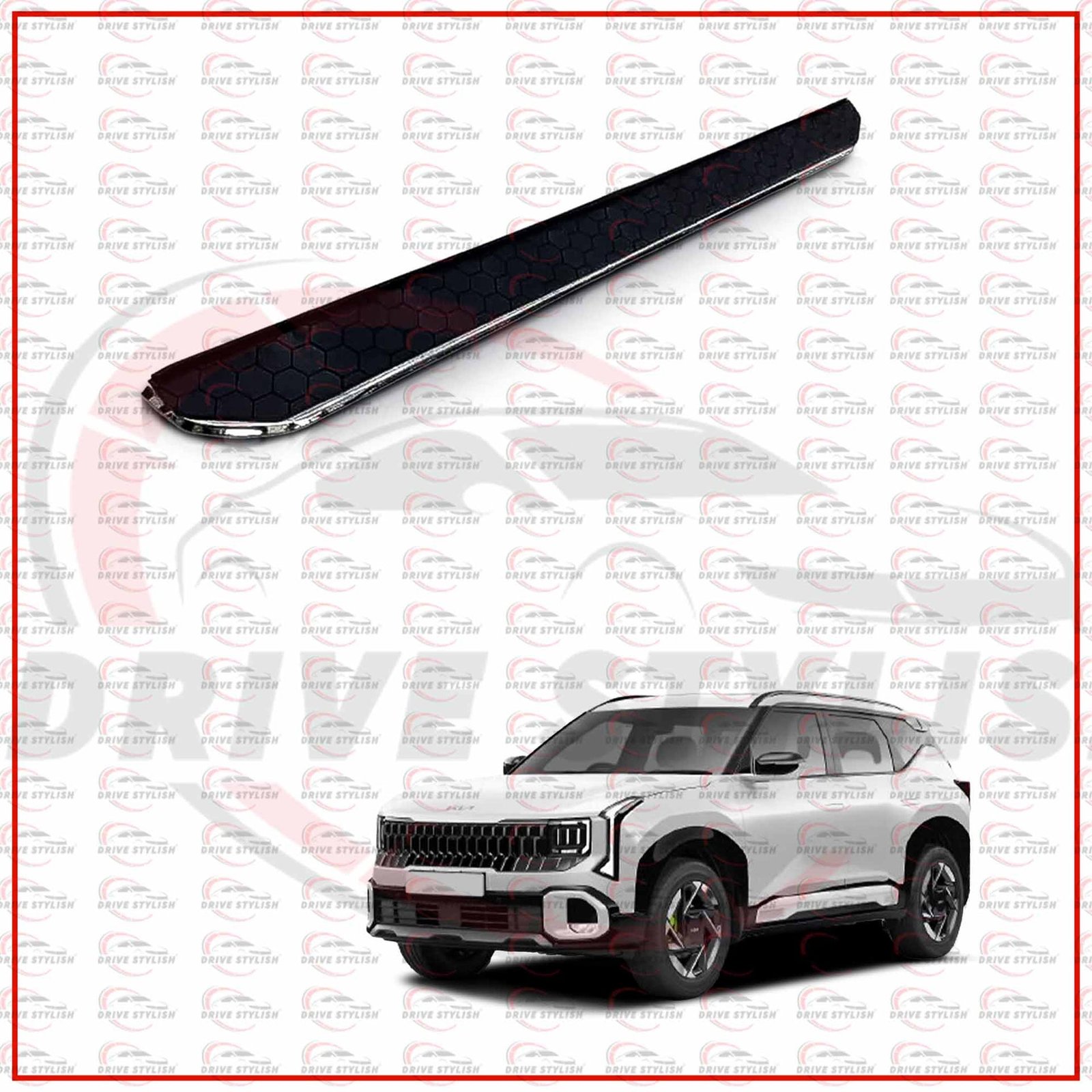 Side steps for kia seltos 2026 onwards- soccer design
