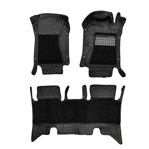 7d car floor mats for kia seltos 2019-23 - black color
