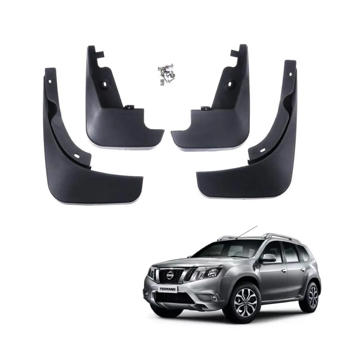 Techo o. E. Type mud flaps for nissan terrano 2013 onwards
