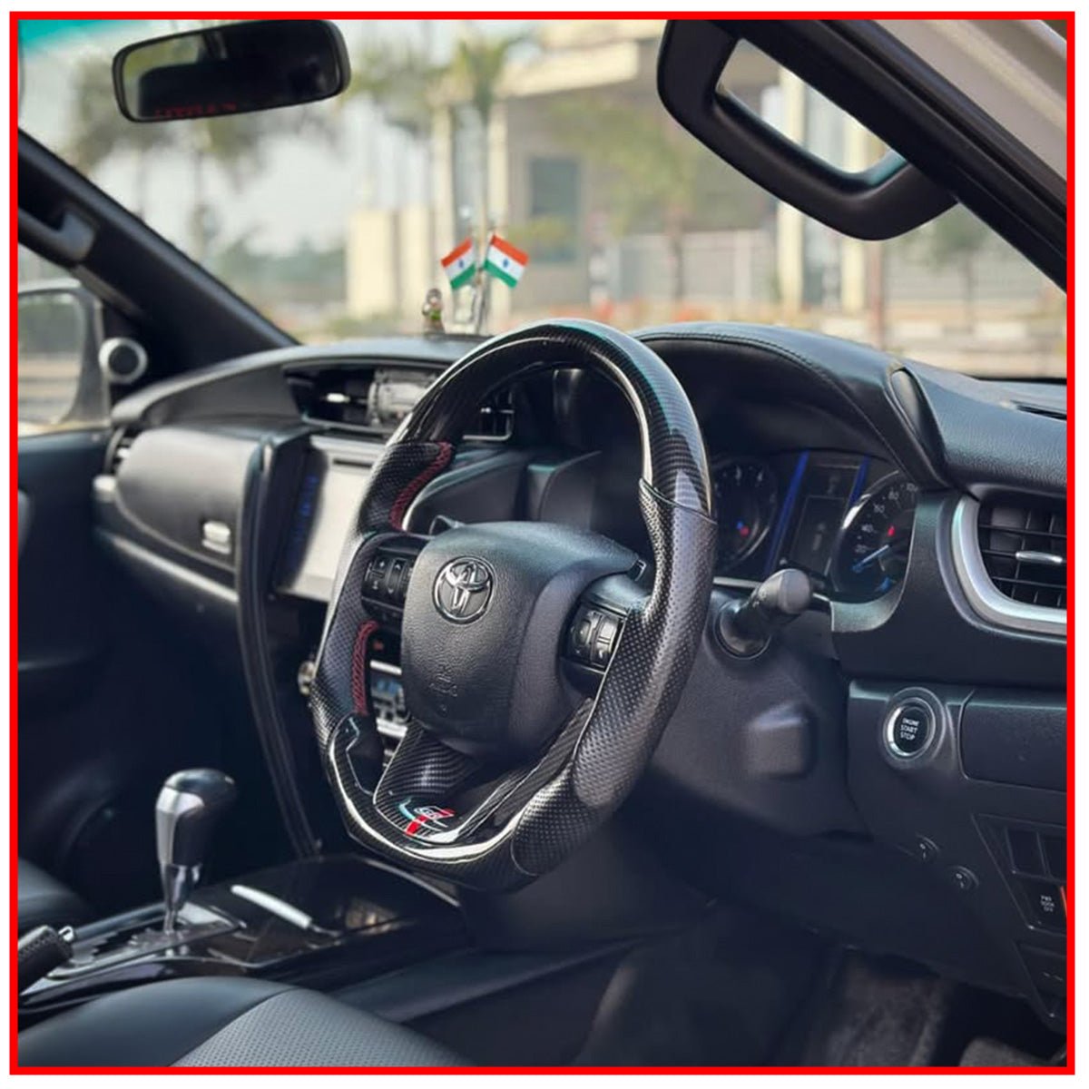Carbon copy steering wheel for toyota fortuner