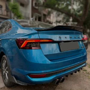 RS Style Duck Spoiler For VW Virtus, Skoda Slavia- Glossy Black