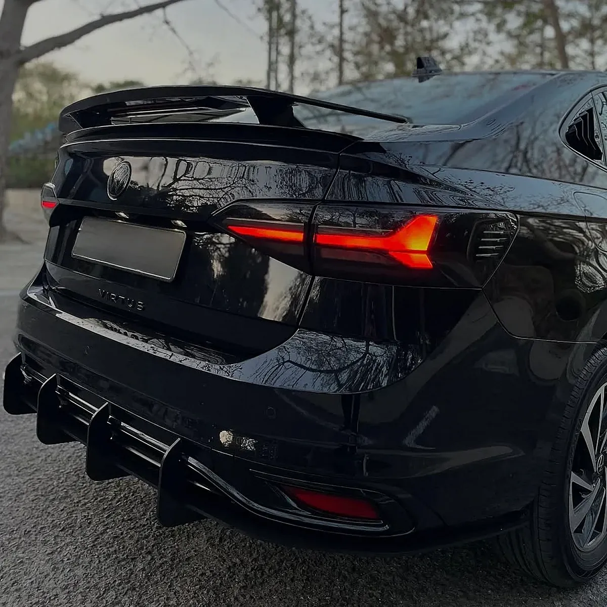 4 fin rear diffuser for virtus, slavia