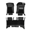 7D Car Floor Mats for BMW X1 - Black Color