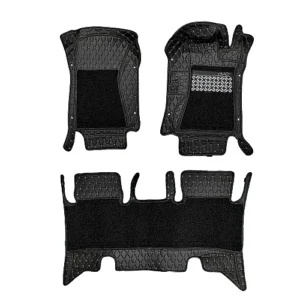 7D Car Floor Mats for BMW X1 - Black Color