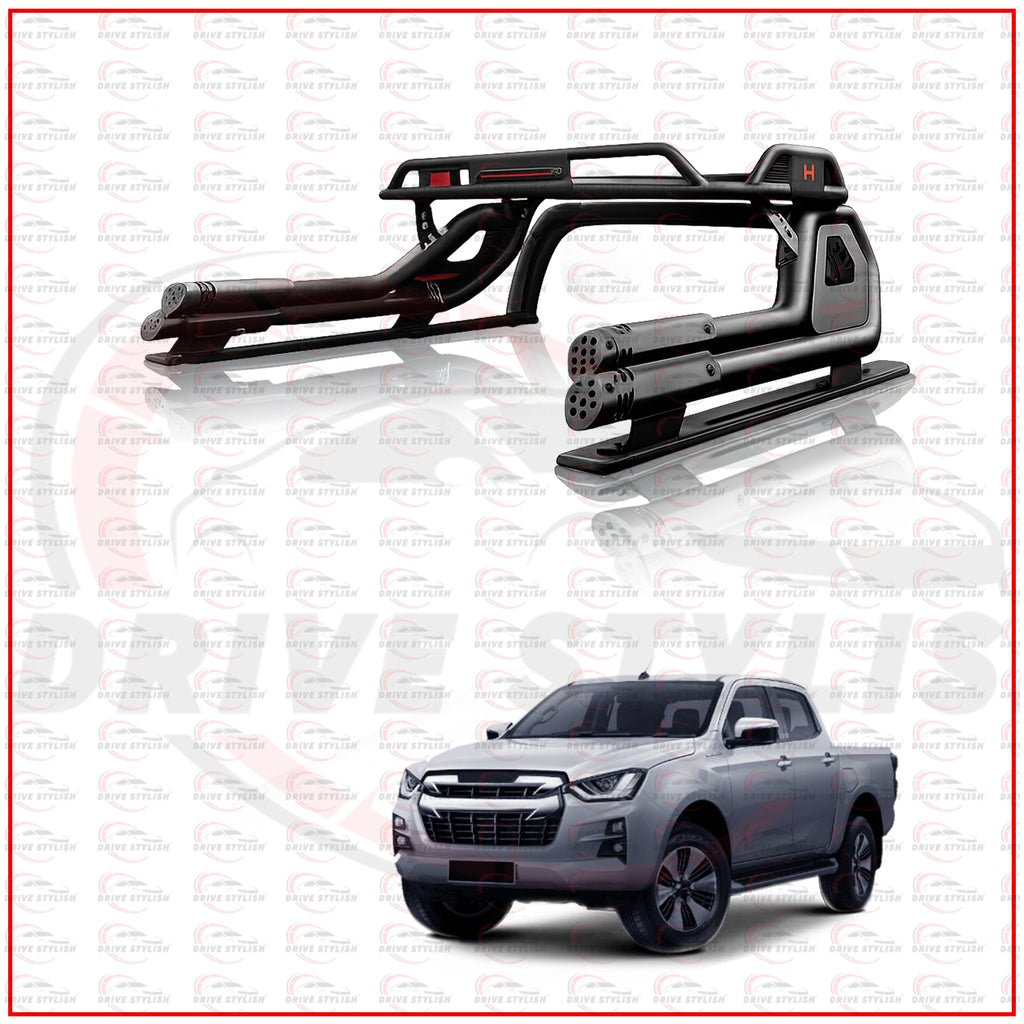 Isuzu d-max hamer roll bar with lunar carrier